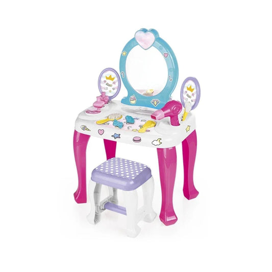 Dolu Unicorn Vanity Table & Stool - Pink | Luxury Home Accessories | Heulog Glow