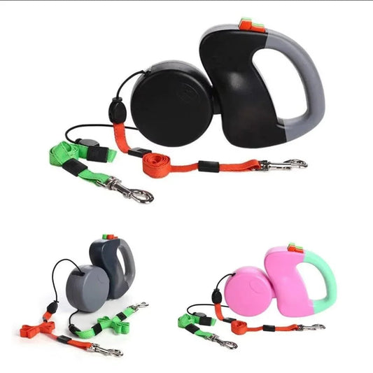 Double Dog Anti Twist Extendable Lead - No More Tangle! | Luxury Home Accessories | Heulog Glow