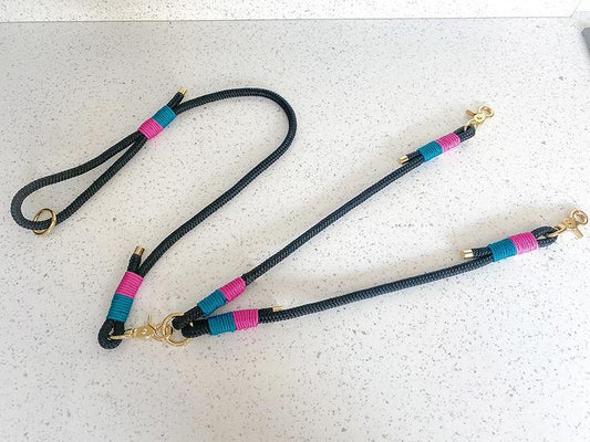 Double Rope Lead - Handmade Paracord Dog Lead | Luxury Home Accessories | Heulog Glow