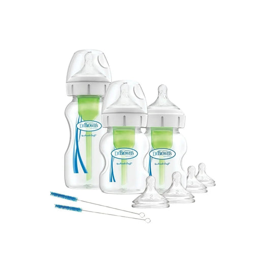 Dr. Brown's Options+ Anti-Colic Baby Bottle Wide Neck Starter Kit | Luxury Home Accessories | Heulog Glow