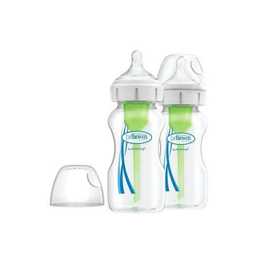 Dr. Brown's Options+ Anti-Colic Wide Neck Baby Bottle 270 ml 2 pcs | Luxury Home Accessories | Heulog Glow
