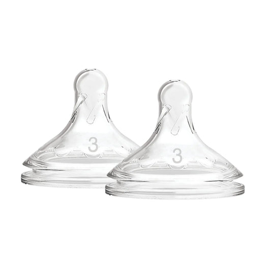 Dr. Brown's Options+ Baby Bottle Teats Level 3 Wide Neck 6+ months Pack of 2 | Luxury Home Accessories | Heulog Glow