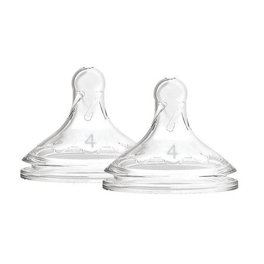 Dr. Brown's Options+ Baby Bottle Teats Level 4 Wide Neck 9+ months Pack of 2 | Luxury Home Accessories | Heulog Glow