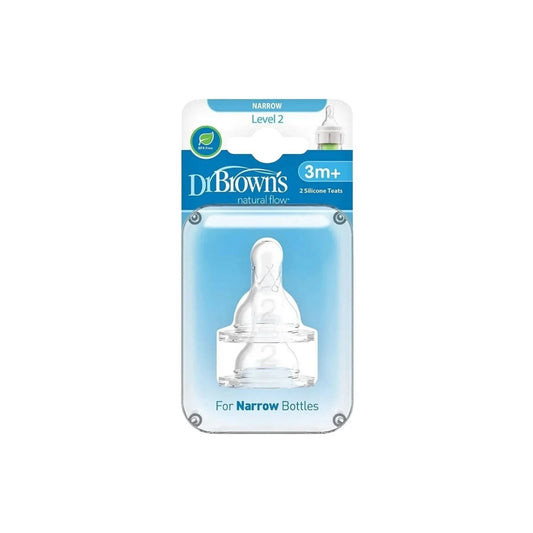 Dr. Brown's Options+ Narrow Neck Level 2 Teats 3+ months Pack of 2 | Luxury Home Accessories | Heulog Glow