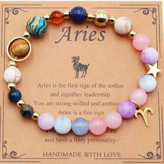 Eight Planets 12 Constellation Bracelet Morgan Stone Beaded Bracelet | Luxury Home Accessories | Heulog Glow