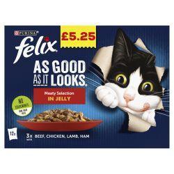 ELIX As Good As it Looks Meaty Selection in Jelly Wet Cat Food 48 x 85g | Luxury Home Accessories | Heulog Glow