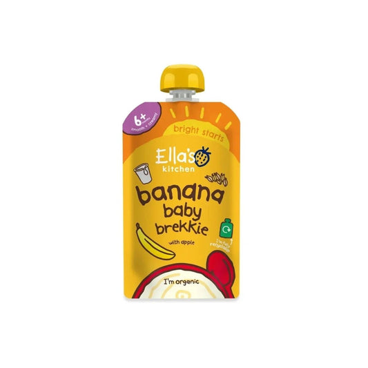 Ella's Kitchen Organic Banana Baby Brekkie Baby Food Breakfast Pouch 6+ months 100g | Luxury Home Accessories | Heulog Glow