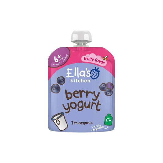 Ella's Kitchen Organic Berry Greek Style Yoghurt Baby Food Pouch 6+ months 90g | Luxury Home Accessories | Heulog Glow