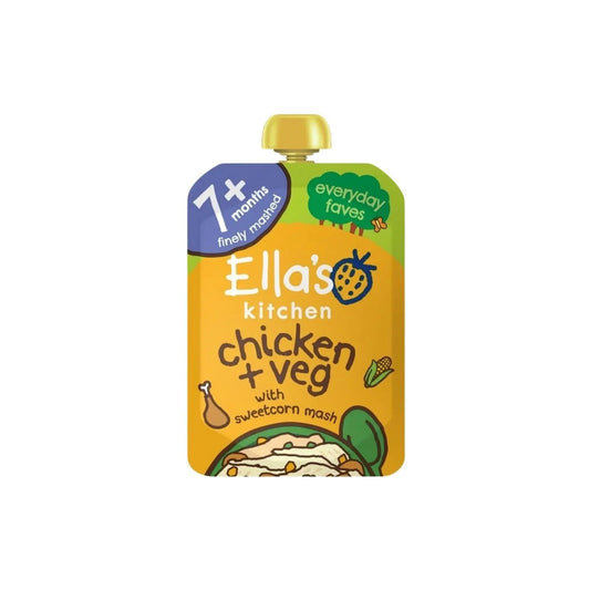 Ella's Kitchen Organic Chicken & Veg Baby Food Pouch 7+ months 130g | Luxury Home Accessories | Heulog Glow
