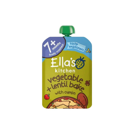 Ella's Kitchen Organic Vegetable & Lentil Bake Baby Food Pouch 7+ months 130g | Luxury Home Accessories | Heulog Glow