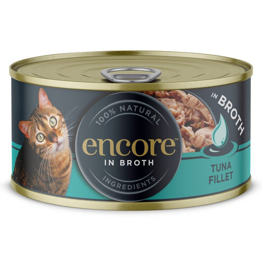 Encore Adult Wet Cat Food Tin - Tuna Fillet in Broth 70g | Luxury Home Accessories | Heulog Glow