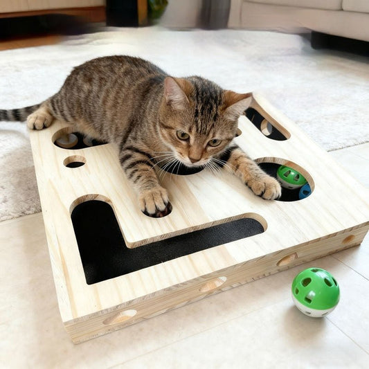 Entertainment And Scratching Combo Tautaus Solid Wood Maze | Luxury Home Accessories | Heulog Glow