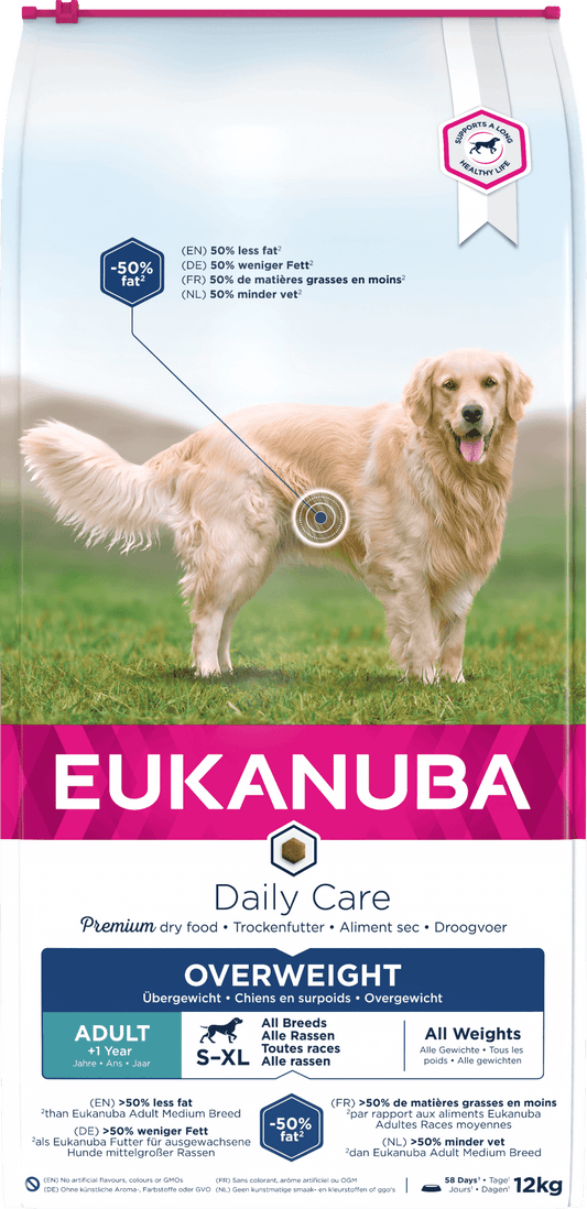 Eukanuba Daily Care Adult Overweight Dry Dog Food - Chicken 12.5kg | Luxury Home Accessories | Heulog Glow