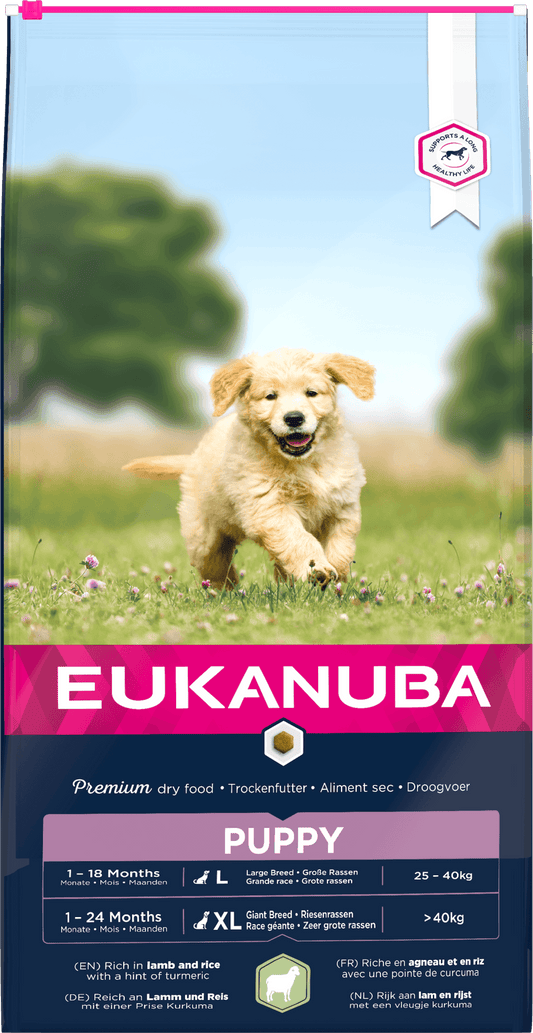 Eukanuba Dog Puppy & Junior Large Lamb & Rice 3kg | Luxury Home Accessories | Heulog Glow