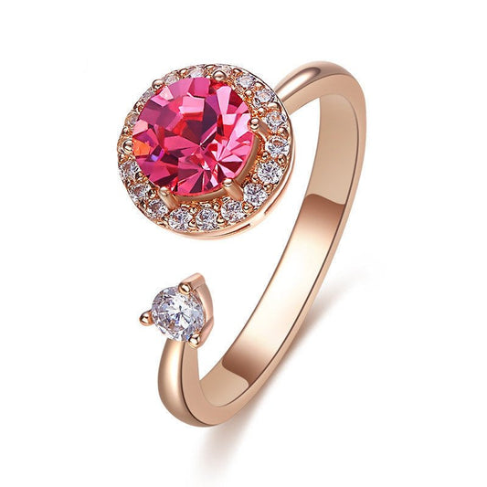 Europe and the United States new personality rotating ring female crystal ring | Luxury Home Accessories | Heulog Glow