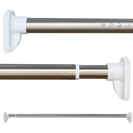 Shower Curtain Rod Extendable Telescopic No Drill Stainless Steel 310-360cm