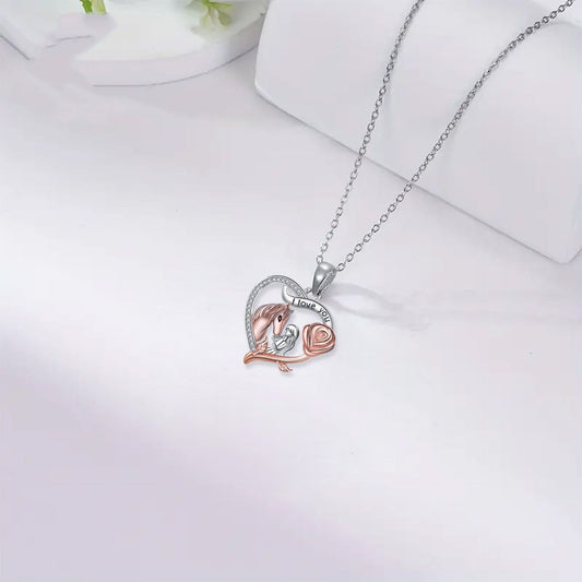Fashion Girl And Horse Necklace Women's Valentine's Day Gift | Luxury Home Accessories | Heulog Glow