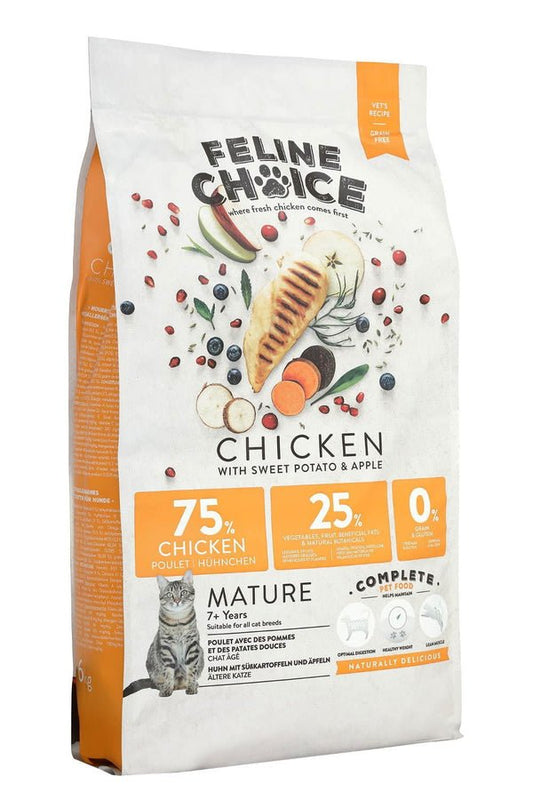 Feline Choice Complete Mature Dry Cat Food - Chicken 2kg | Luxury Home Accessories | Heulog Glow