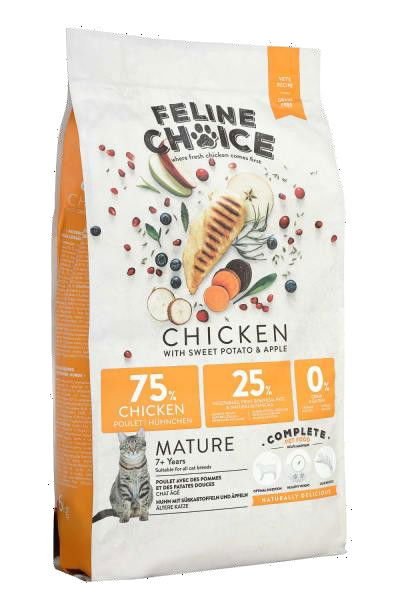 Feline Choice Complete Mature Dry Cat Food - Chicken 6kg | Luxury Home Accessories | Heulog Glow