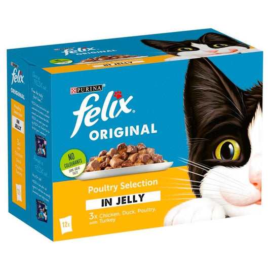 Felix Pouch Poultry Selection in Jelly 12 x 100g | Luxury Home Accessories | Heulog Glow