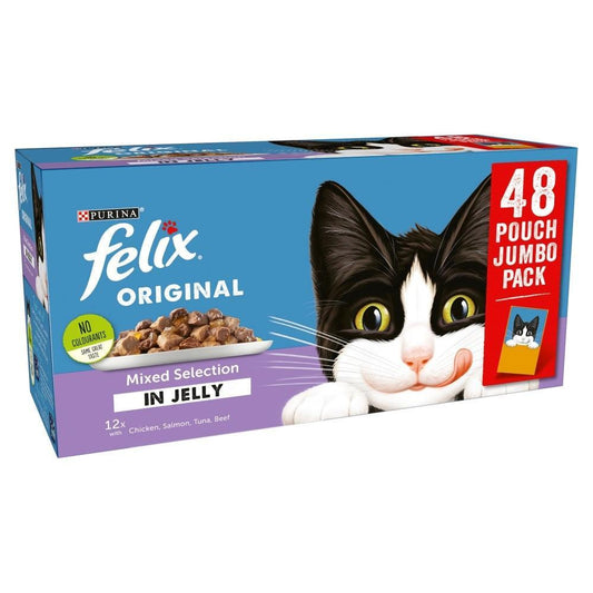 Felix Pouches Mixed Selection in Jelly 96 x 100g | Luxury Home Accessories | Heulog Glow