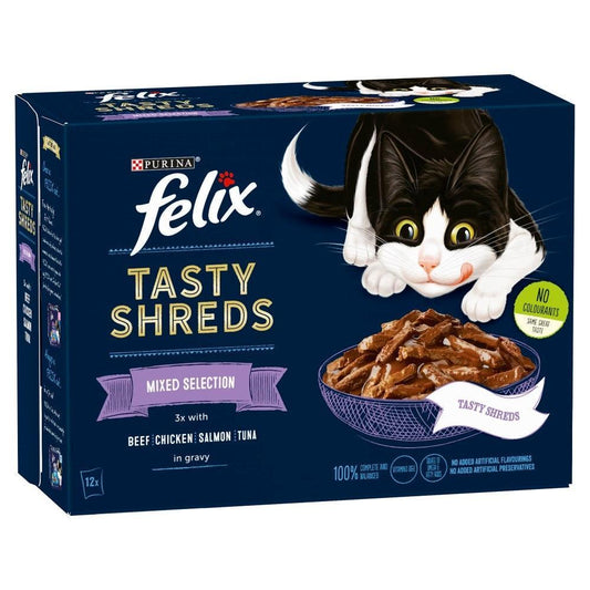 Felix Pouches Tasty Mixed Selection in Gravy 12 x 80g | Luxury Home Accessories | Heulog Glow