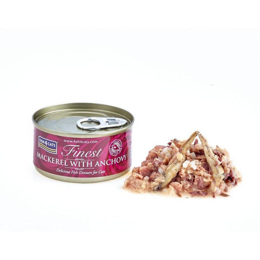 Fish4Cats Finest Mackerel With Anchovy BUY 9 GET 1 FREE! 70g x 10 | Luxury Home Accessories | Heulog Glow