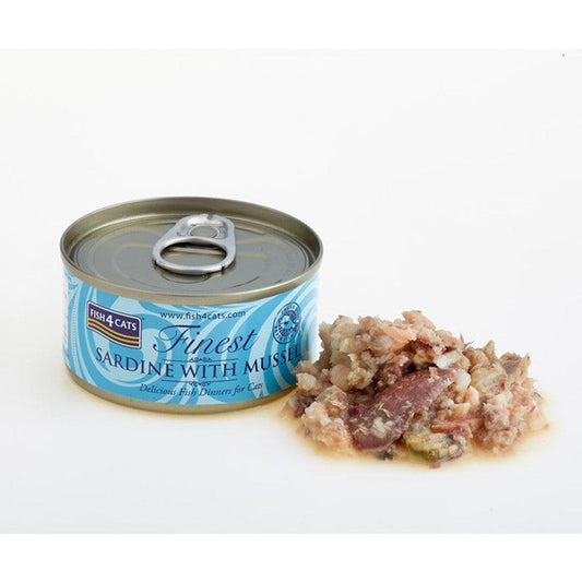 Fish4Cats Finest Sardine With Mussel BUY 9 GET 1 FREE! 70g x 10 | Luxury Home Accessories | Heulog Glow