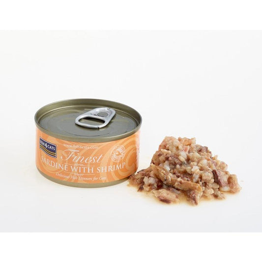 Fish4Cats Finest Sardine With Shrimp BUY 9 GET 1 FREE! 70g x 10 | Luxury Home Accessories | Heulog Glow