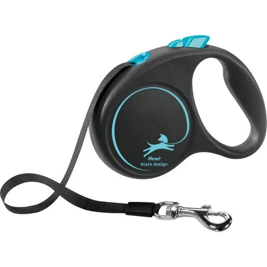 flexi BLACK DESIGN Tape Lead - Small, Blue | Luxury Home Accessories | Heulog Glow