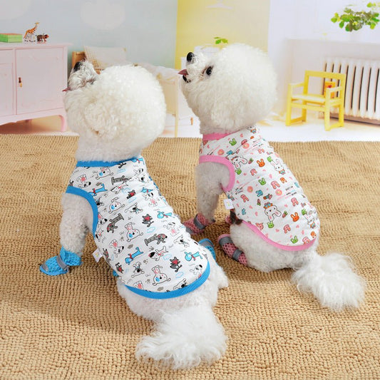 Floral Small Dog Teddy Milk Vest | Luxury Home Accessories | Heulog Glow