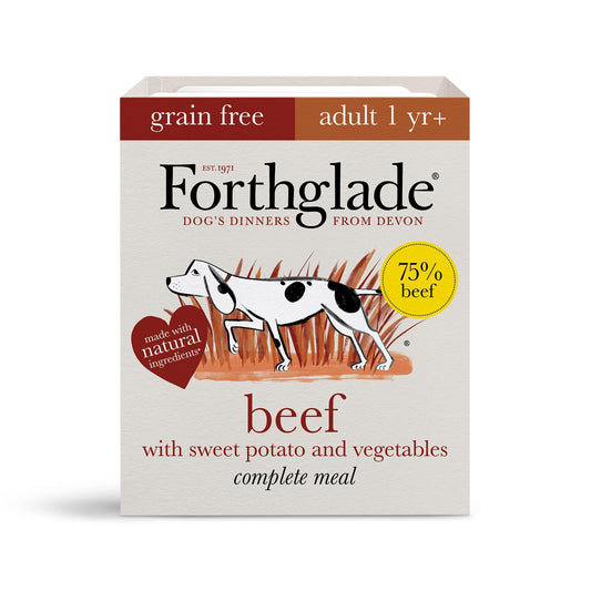 Forthglade Adult Complete Grain Free Beef with Sweet Potato & Veg Trays 18 x 395g | Luxury Home Accessories | Heulog Glow