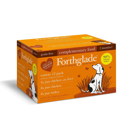 Forthglade Adult Just Grain Free Poultry Multicase Tray 12 x 395g | Luxury Home Accessories | Heulog Glow