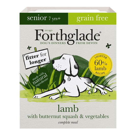 Forthglade Senior Complete Grain Free Lamb Butter Squash & Veg Trays 18 x 395g | Luxury Home Accessories | Heulog Glow