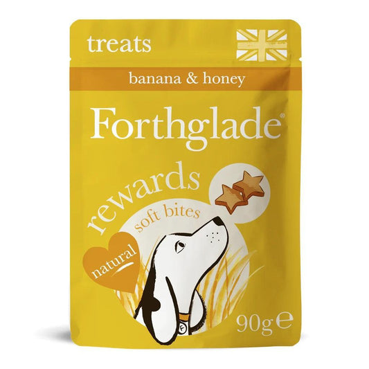 Forthglade Soft Bites Grain Free Rewards Honey & Banana Treats 90g | Luxury Home Accessories | Heulog Glow