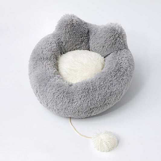 Four Seasons Pet Cartoon Plush Round Nest | Luxury Home Accessories | Heulog Glow
