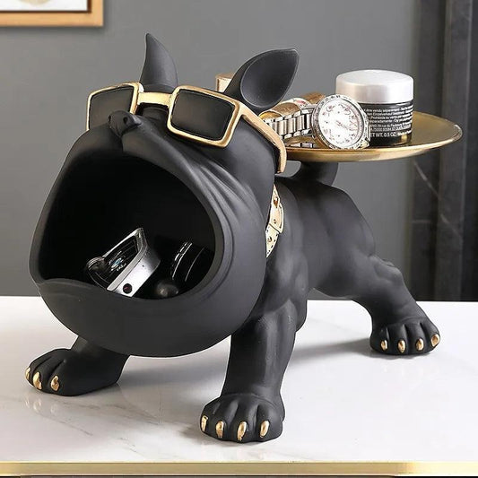 French Bulldog Resin Butler | Luxury Home Accessories | Heulog Glow