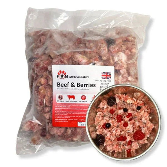 Fur Baby Nutrition Beef & Berries (Boneless) Frozen Dog Food 1kg | Luxury Home Accessories | Heulog Glow