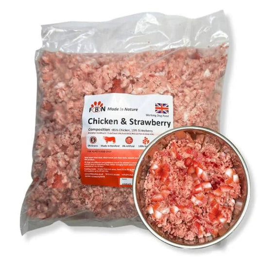 Fur Baby Nutrition Chicken & Strawberry Frozen Dog Food 1kg | Luxury Home Accessories | Heulog Glow