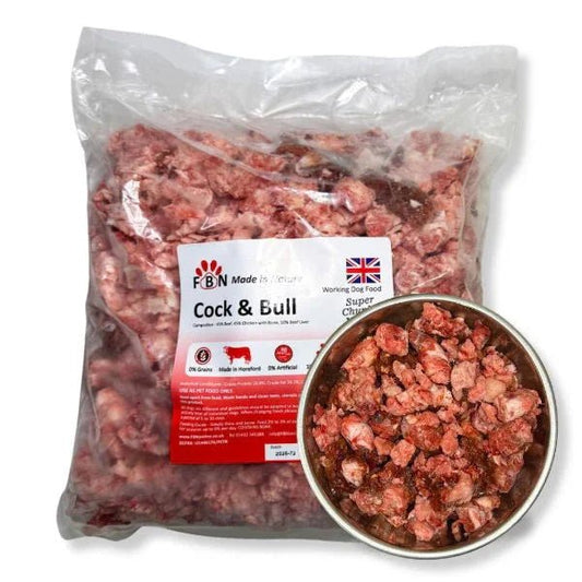 Fur Baby Nutrition Cock & Bull 80-10-10 Frozen Dog Food 1kg | Luxury Home Accessories | Heulog Glow