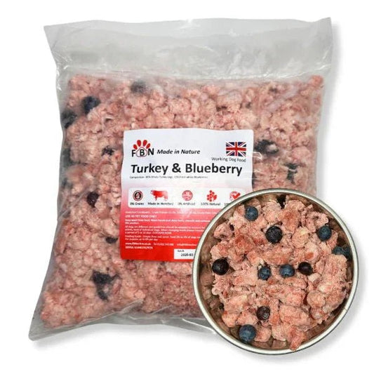 Fur Baby Nutrition Turkey & Blueberry Frozen Dog Food 1kg | Luxury Home Accessories | Heulog Glow
