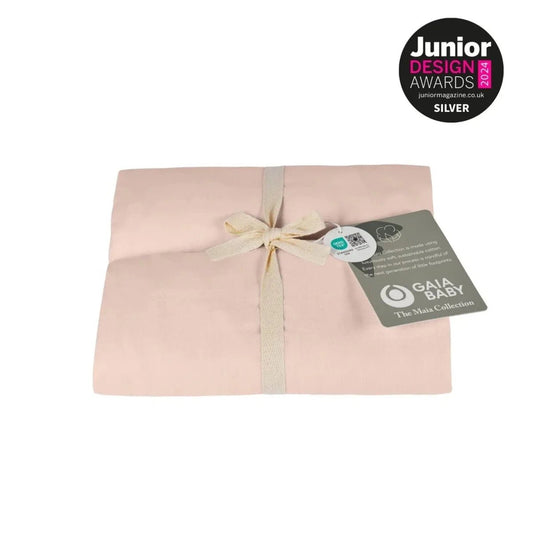 Gaia Baby Maia Muslin Fitted Cotsheets 60 x 120cm 2 Pack - Blush | Luxury Home Accessories | Heulog Glow