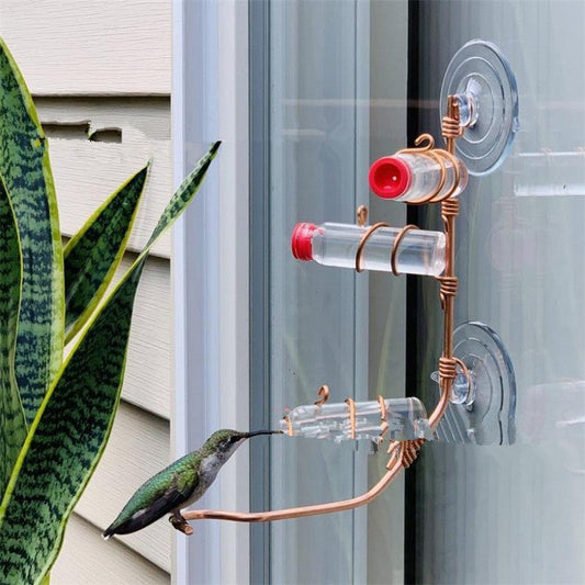 Garden Bird Feeder Supplies Hummingbird Feeder Drinker Suction Cup Easy To Clean Deck Garden Decor Bird Feeders for Wild Birds | Luxury Home Accessories | Heulog Glow