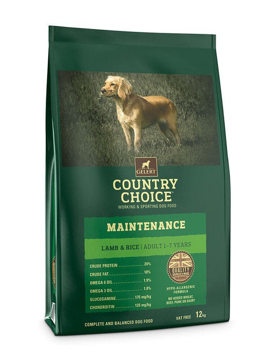 Gelert Country Choice Adult Maintenance Lamb 12kg VAT FREE | Luxury Home Accessories | Heulog Glow