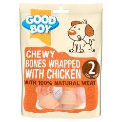 Good Boy Bones Wrapped with Chicken Large, 2pk | Luxury Home Accessories | Heulog Glow