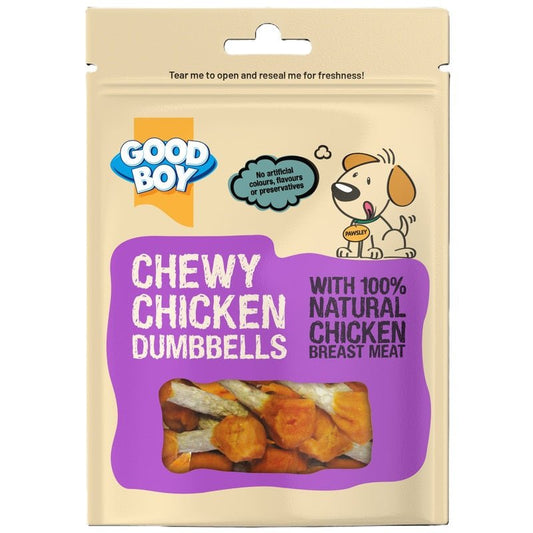 Good Boy Chewy Chicken Dumbbell 350g | Luxury Home Accessories | Heulog Glow