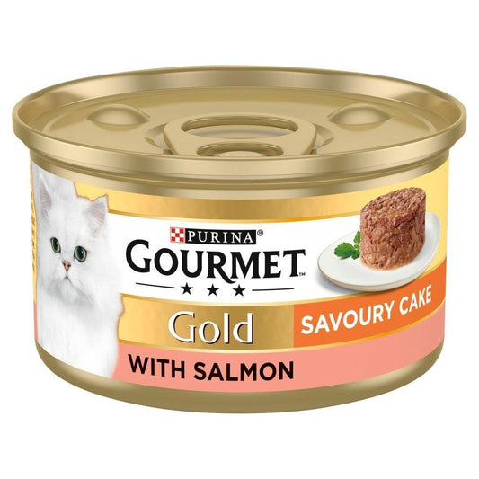 Gourmet Gold Savoury Cake Salmon 12x85g | Luxury Home Accessories | Heulog Glow