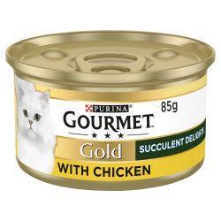 Gourmet Gold Succulent Delights Chicken Wet Cat Food 12 x 85g | Luxury Home Accessories | Heulog Glow