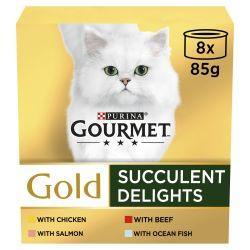 Gourmet Gold Succulent Delights Wet Cat Food 48 x 85g | Luxury Home Accessories | Heulog Glow