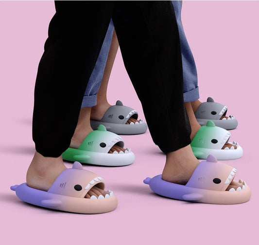 Gradient Shark Slippers Men's Home Bathroom Non-slip | Luxury Home Accessories | Heulog Glow